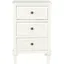 Rosaleen White Transitional 3-Drawer Pine Wood Side Chest