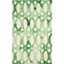 Ivory and Green Hand-Tufted Wool 8' x 10' Rug