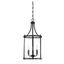 Penrose Black and Clear Glass 3-Light Chandelier