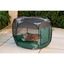 Hunter Green Portable Plastic Cat Playpen with Mesh Panels