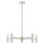 Copenhagen Mid-Century Modern 5-Light White Steel Chandelier