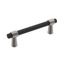 Matte Black and Satin Nickel Modern Cabinet Bar Pull