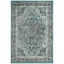 Ivory and Blue Floral Hand-Knotted Easy Care Area Rug