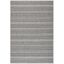 24" Black and Grey Synthetic Easy-Care Rectangular Rug