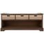 Classic Farmhouse 3-Drawer Warm Brown Storage Bench