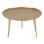 Alessia Artisanal Gold Aluminum Round Coffee Table, 25"x15"