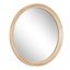 Hatherleigh 24" Natural Wood Round Bathroom Vanity Mirror