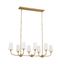 Adeena Brushed Natural Brass 8-Light Linear Chandelier