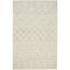 Scandinavian Cream and Blue Wool Geometric Area Rug