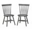 Charcoal Grey Transitional Windsor Side Chair Set