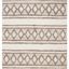 Taupe and Ivory Wool Cotton Square Area Rug