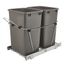 Orion Gray Double 35-Quart Pull-Out Kitchen Waste Containers