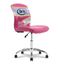 Pink Faux Leather Mesh Swivel Task Chair