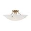 Antique Brass 4-Light Ceiling Mount with White Alabaster Glass