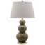 Pamela 28-Inch Taupe Ceramic Triple Gourd Table Lamp Set