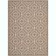 Brown and Bone Geometric Indoor/Outdoor Area Rug