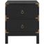 Galio Black and Gold 2-Drawer Nightstand