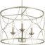 Landree 18" Silver Ridge Geometric Cage Chandelier