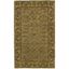 Light Green and Gold Hand-Tufted Wool Area Rug