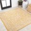 Medallion Mirage 5' Square Gray and Cream Boho-Chic Synthetic Rug