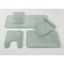 Sea Mist Plush Polyester Bath Rug with Latex Backing