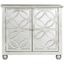 Havana Silver Leaf Transitional Storage Chest with Mirrored Doors