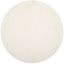 36" White Synthetic Round Shag Area Rug