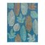 Blue Floral 6' x 9' Stain-Resistant Synthetic Area Rug