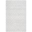 Gray and Ivory Tufted Wool 4' x 6' Area Rug