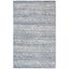 Ivory and Blue Hand-Tufted Wool Abstract Area Rug