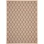 Veranda Cream/Chocolate Rectangular Indoor/Outdoor Stain-Resistant Rug - 8' x 11'2"