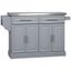 Gray Stainless Steel Top Kitchen Cart with Spice Rack