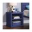 Blue Metal 20" Cargo Nightstand with Storage Compartments