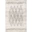 Eco-Friendly Easy-Care Beige Geometric Synthetic Area Rug, 4' x 6'