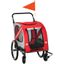 Red and Gray 2-in-1 Pet Bike Trailer and Stroller