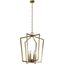 Abbotswell 24.75" Polished Nickel Modern Cage Pendant Light