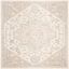 Ivory Elegance 5' Square Hand-Tufted Wool Area Rug