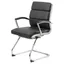 Modern Executive CaressoftPlus Guest Chair with Chrome Frame, Black