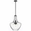 Everly 27.5" Clear Glass Bronze Pendant Light