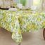 Bright Lemon Printed Rectangular Polyester Tablecloth