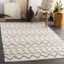 Handmade Gray and Cream Wool 9' x 12' Bohemian Area Rug