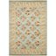 Elegant Blue Floral Trellis 5'3" x 7'6" Synthetic Area Rug