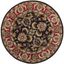 Heritage 8' Round Red and Chocolate Wool Area Rug