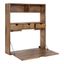 Natural Mango Wood Wall Mounted Foldable Desk with Drawers