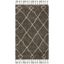 Boho-Chic Moroccan Fringe Shag Area Rug 3' x 5' - Grey/Cream