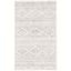 Ivory and Grey Reversible Synthetic Runner Rug, 2' x 5'