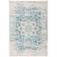 Metro Elegance Teal & Ivory Cotton-Synthetic 9' x 12' Easy-Care Area Rug