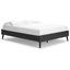 Black Queen Wood Platform Bed with Storage Drawer