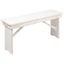 Antique Rustic White 40" Solid Pine Folding Farm Bench