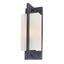 Forged Iron Matte Opal Glass 15" Wall Sconce